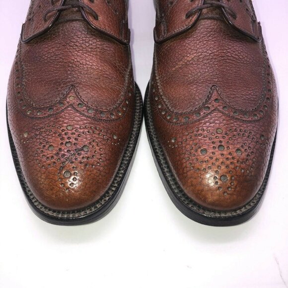 Alan McAfee London Commando 9 A AA Brown Pebbled L - Picture 5 of 14